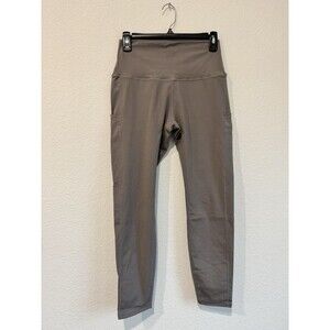 LF Love and Fit Women's Gray Stay Put Leggings Mid Rise Crop Large